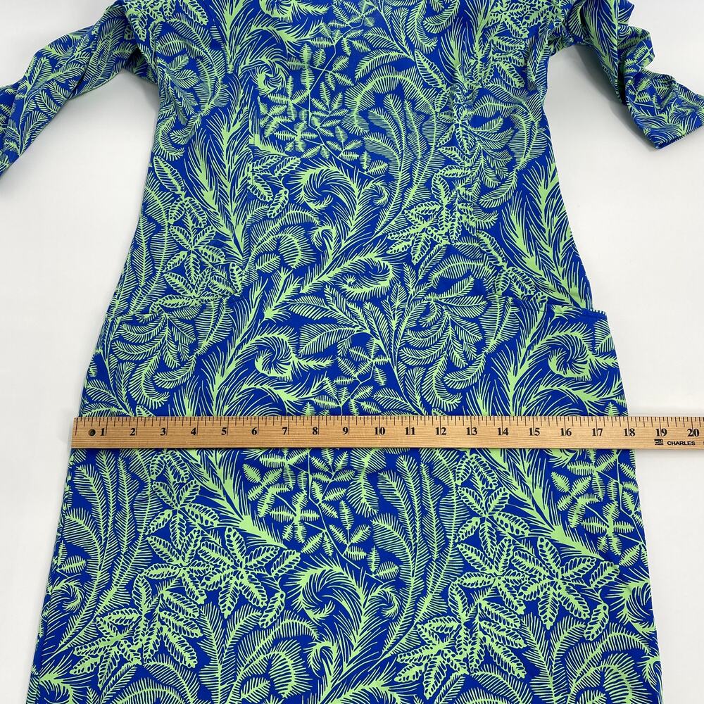 J MCLAUGHLIN Carly Dress Womens Size S Palm Print Sheath 3/4 Sleeve Catalina - Picture 9 of 12